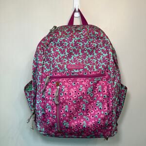 Vera Bradley Lighten Up Ditsy Dots Floral Print Backpack Bag